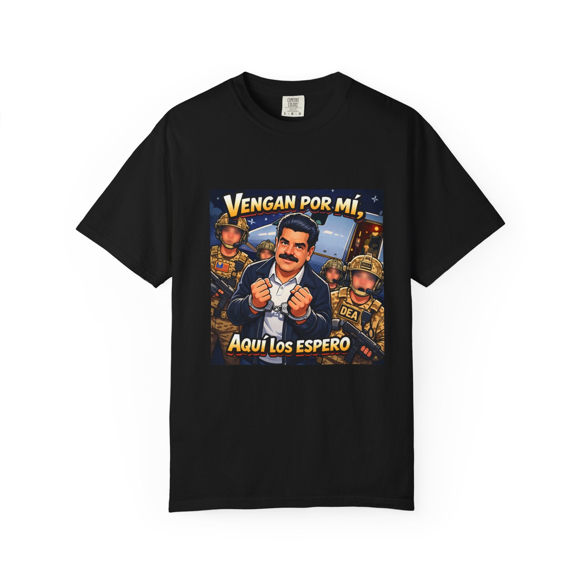 "Vengan Por Mí, Aquí Los Espero" Graphic Tee (Spanish Retro Military Poster Style)