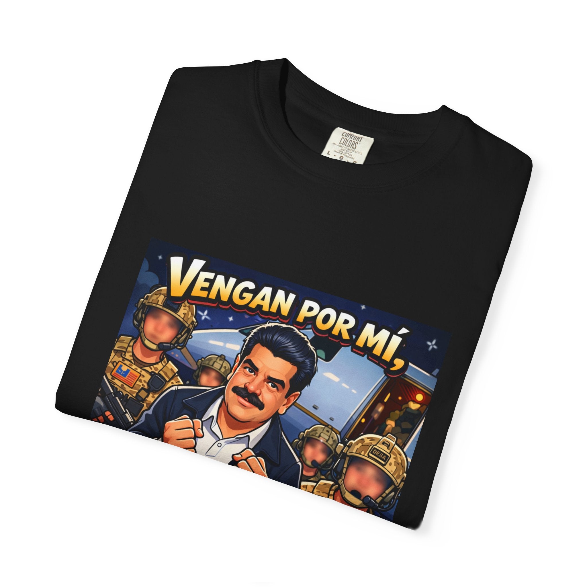 "Vengan Por Mí, Aquí Los Espero" Graphic Tee (Spanish Retro Military Poster Style)